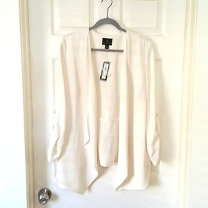 Drape front blazer